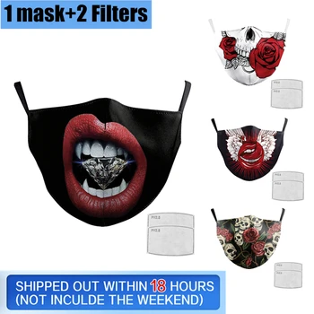

Face mask Cotton Face Mask Washable Reusable Anti-Dust Mask with Replaceable Mouth Mask PM2.5 Filter Fashion Patterns