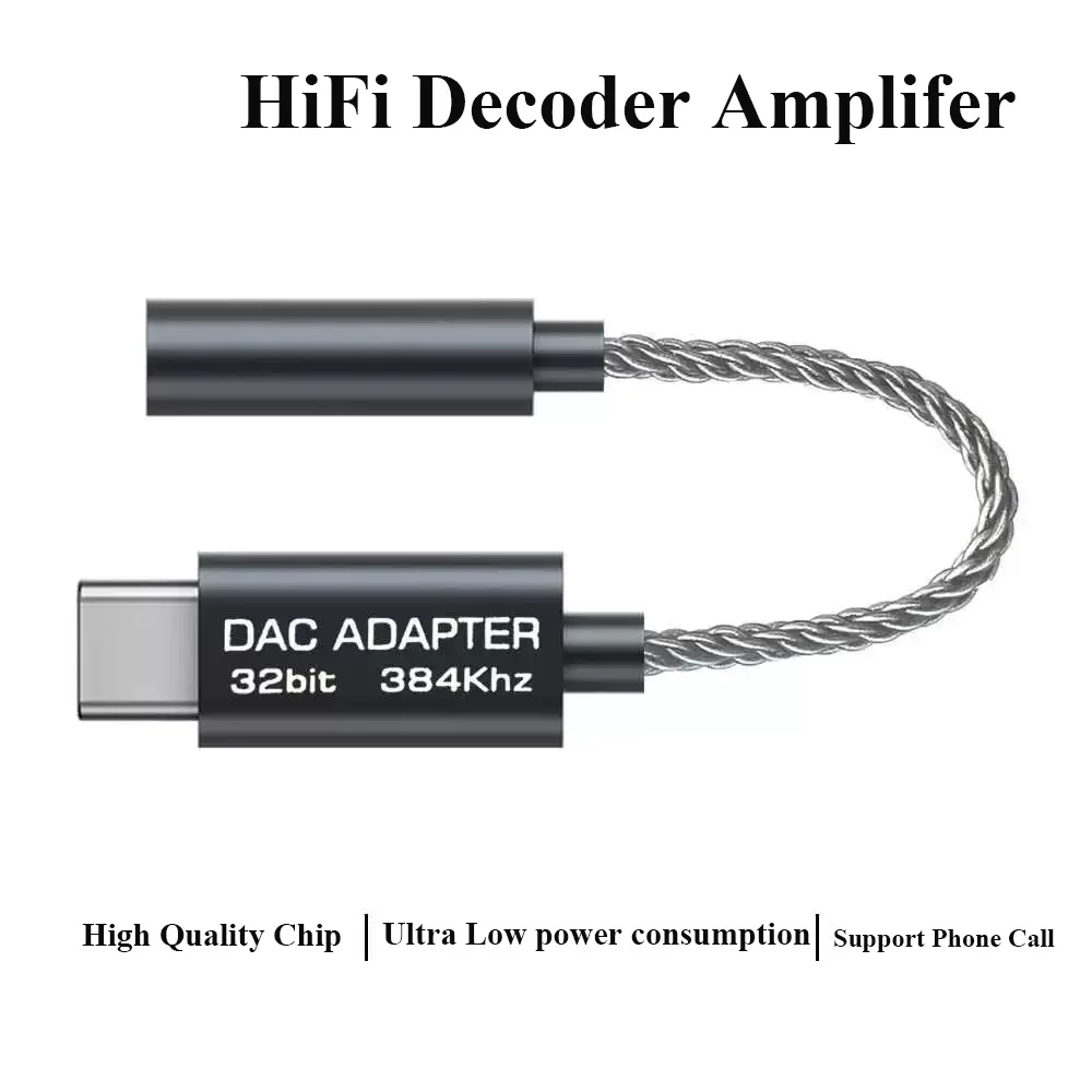 Realtek ALC5686 USB Type C To 3 5mm Jack DAC Headphone Amplifier HIFI Decoder Audio Adapter Converter For Xiaomi Huawei Android