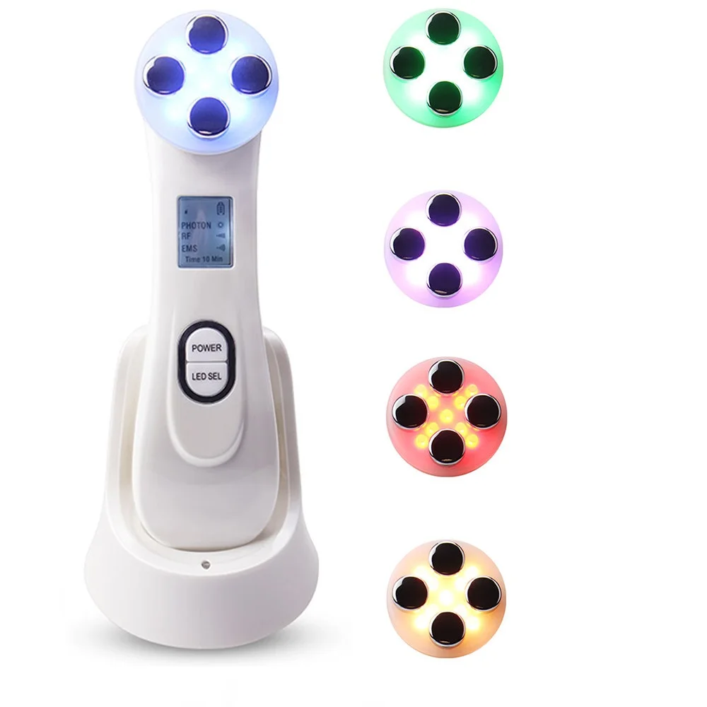 5 in1 RF EMS Radio Frequency Mesotherapy Electroporation Beauty Machine LED Photon Facial Skin Rejuvenation Remover Wrinkle Acne | Красота и