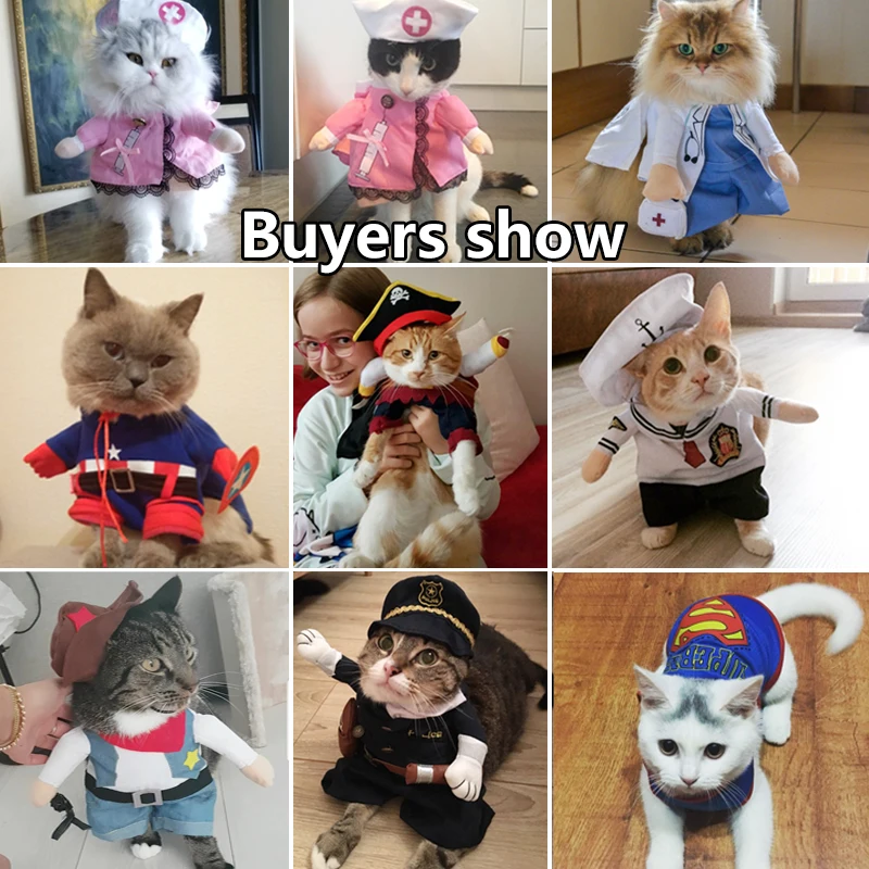 Костюм Кошки забавный кот одежда Пиратский Костюм Одежда для кошки одежда для корсаира Хеллоуина наряды Кот Костюм для вечеринки