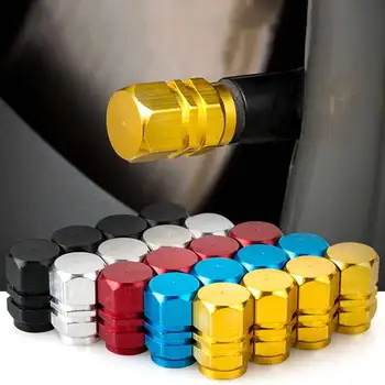

4pcs/ Set Aluminum Car Wheel Tires Valves Caps Theftproof Tyre Stem Air Airtight Covers C44
