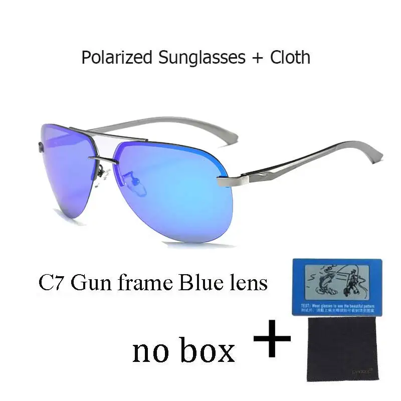 Классические модные брендовые поляризованные солнцезащитные очки мужские очки для вождения мужские солнцезащитные очки Gafas uv400 - Цвет линз: 143 c7 no box