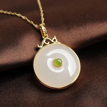 

925 Silver Jade - Hanging Jade Necklace with Certificate