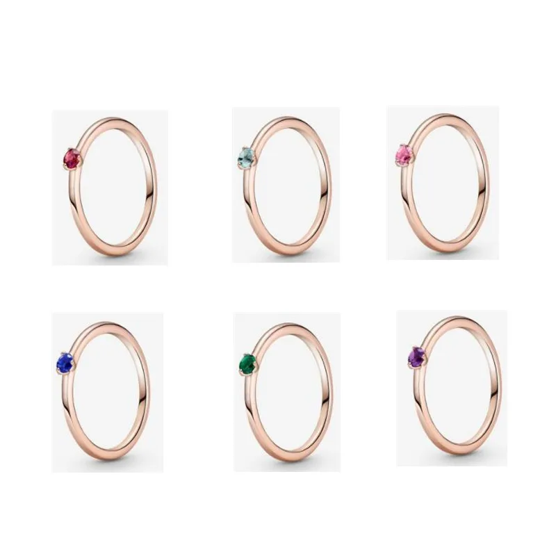 

2021 Colorful Stone Solitaire Ring Woman DIY Sterling Silver Jewelry Rings For Jewelry Making Mother's Day Gift Ring