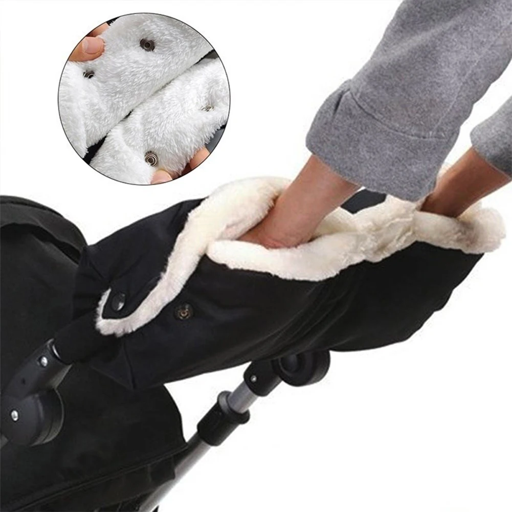 

Kids Winter Warm Stroller Gloves Pushchair Hand Muff Waterproof Pram Mitten Baby Buggy Clutch Cart Thick Fleece Gloves