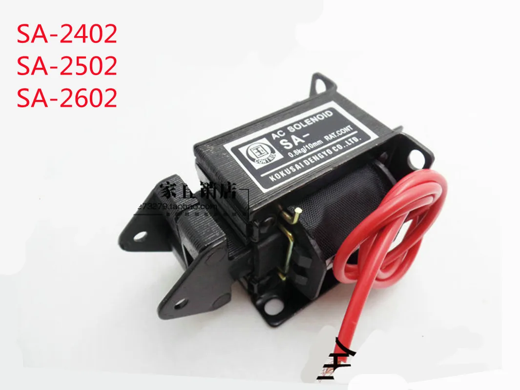 Curso do Eletroímã do Solenóide do Ímã de Tração Bobina de Bronze Sa2402 Sa-2502 Sa-2602 ac 12v 24v 36v 110v 220v 380v 15 mm