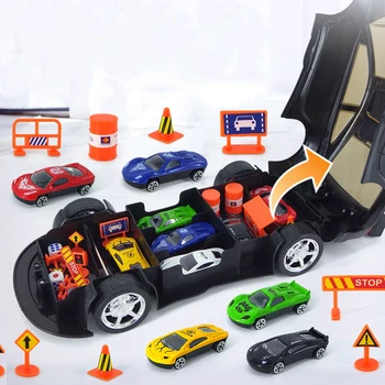 

Storage Container Box Truck Alloy Diecast Police Toy Car Vehicle Car Model Kids Boy Gift