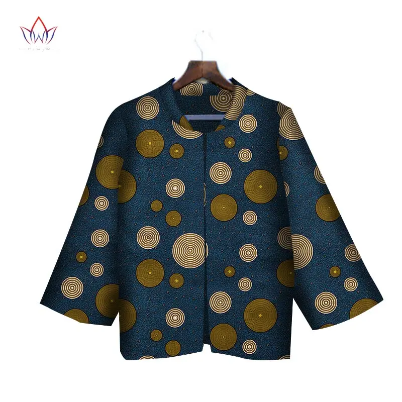 Bintarealwax Африканский воск печати куртка для женщин Костюм Дашики длинный рукав