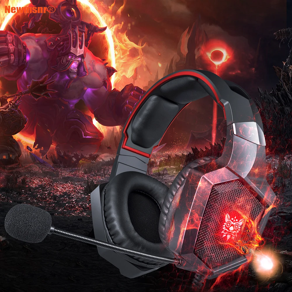 

Newmsnr K8 Gaming Headset for PS4 New Xbox, Stereo Over-ear Headphones with Mic for PC Computer Mac Laptop Nintendo Switch Games