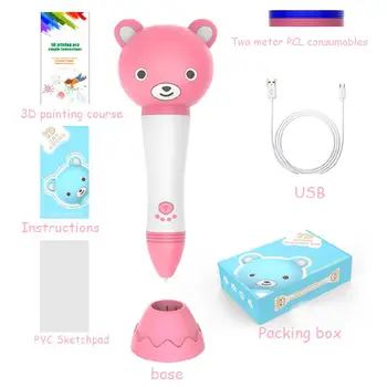 

New Smart Voice 3D Printing Pen Low Temperature With Battery Board Wireless Charging Printing Pen Cartoon 3d Printing Pen