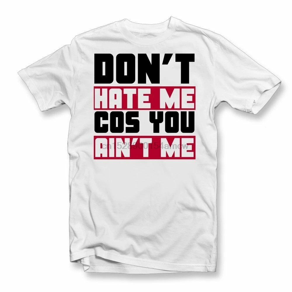 Детская футболка с надписью Don't Hate Me't Me Новинка Забавный топ для детей |
