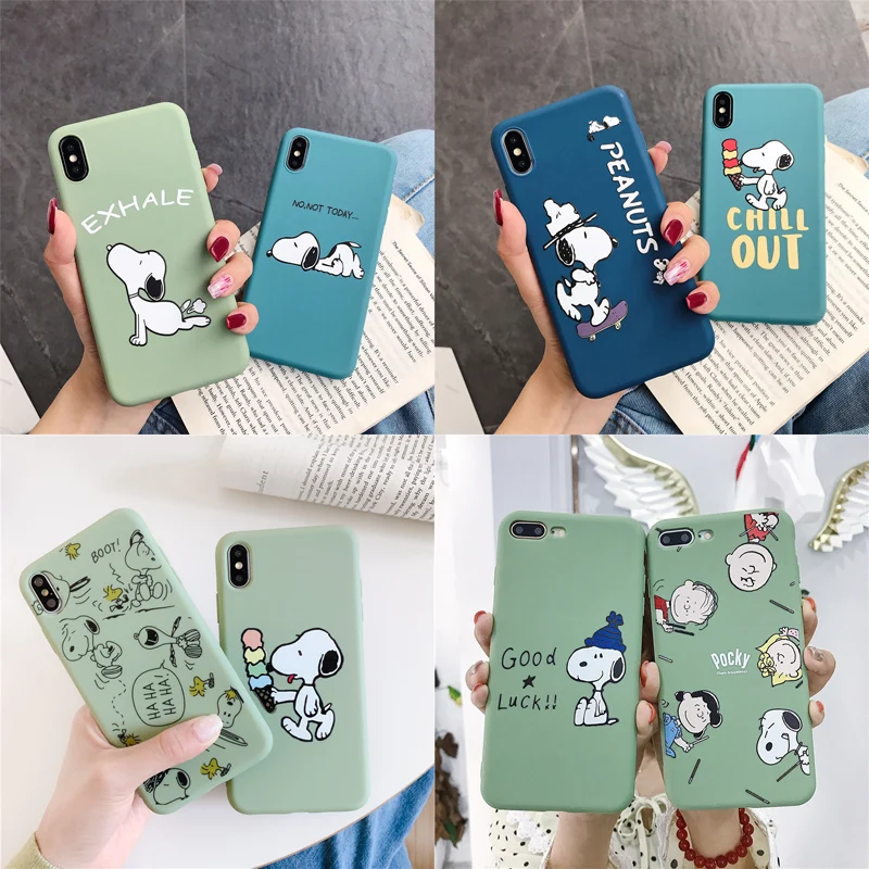 

Peanut Charlie Cartoon Candy TPU Phone Case For Apple iPhone 7 8 6 6s 11 pro X XS Max Xr Soft Silicone Cover