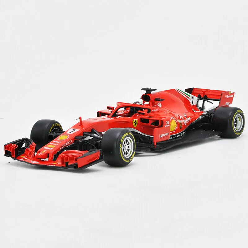 

1:18 Kimi RÃ¤ikkÃ¶nen 2018 Ferrari F1 SF71H #7 Metal Racing Vehicle Diecast Pull Back Cars Model Toy Collection Xmas Gift