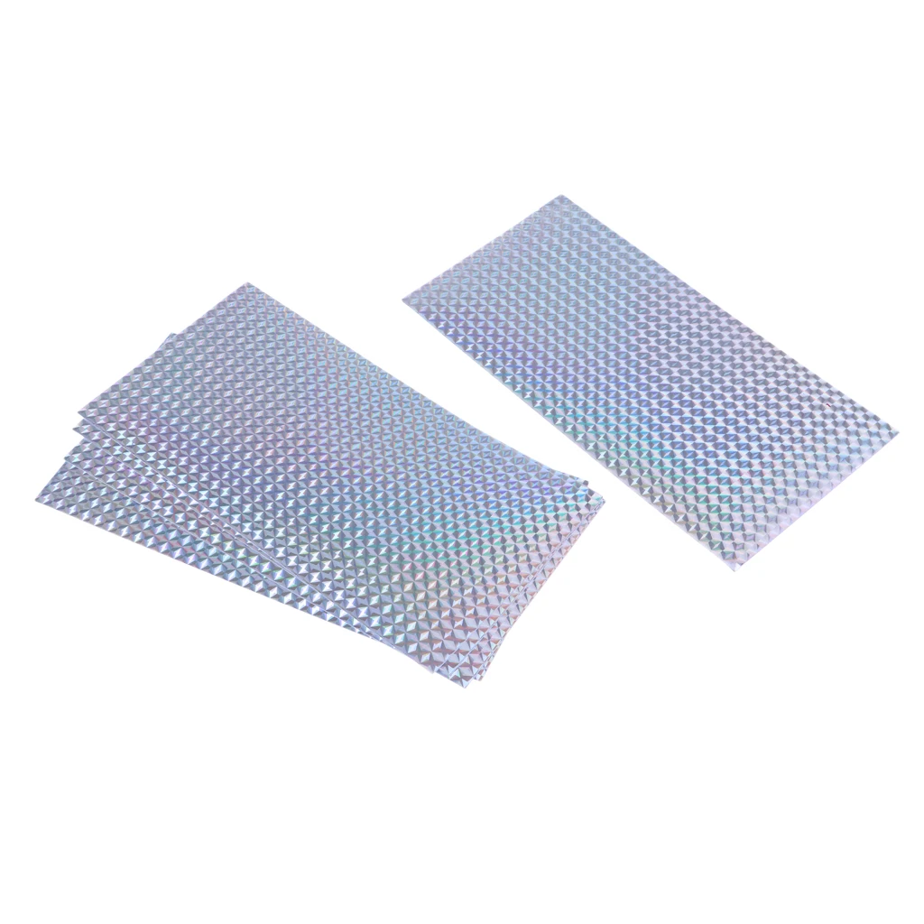 10 Pieces Fishing Lure Tape Craft Adhesive Tape High Quality Hologram Paper Fishing Lures Making Material