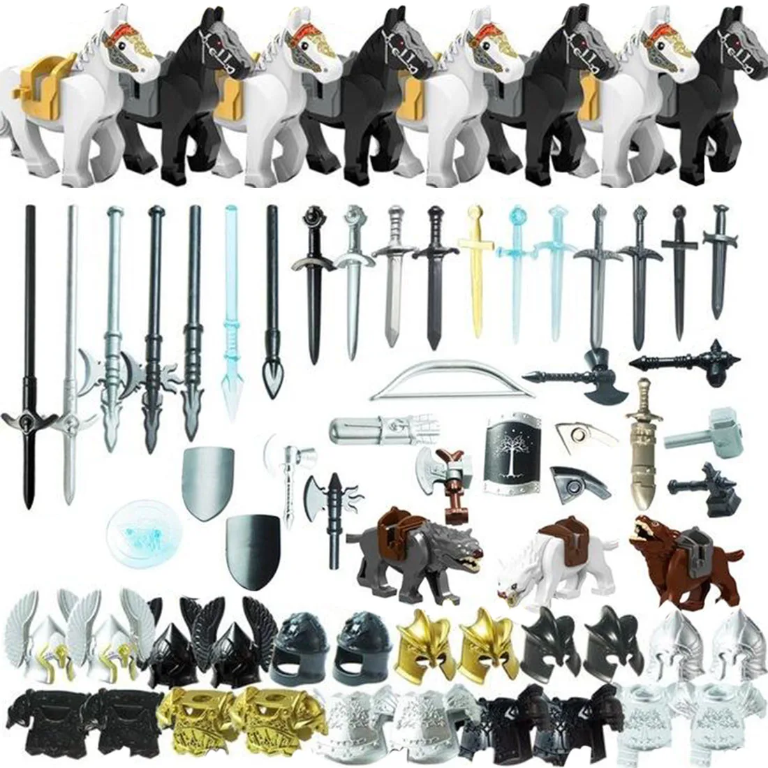 75 шт на заказ древний греческий Римский средневековый строительный блок фигурка