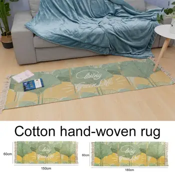 

Cotton Fresh Contracted Carpet Decorative Mat Cotton Carpet Dining Room Floor Kitchen Sofa Decoration