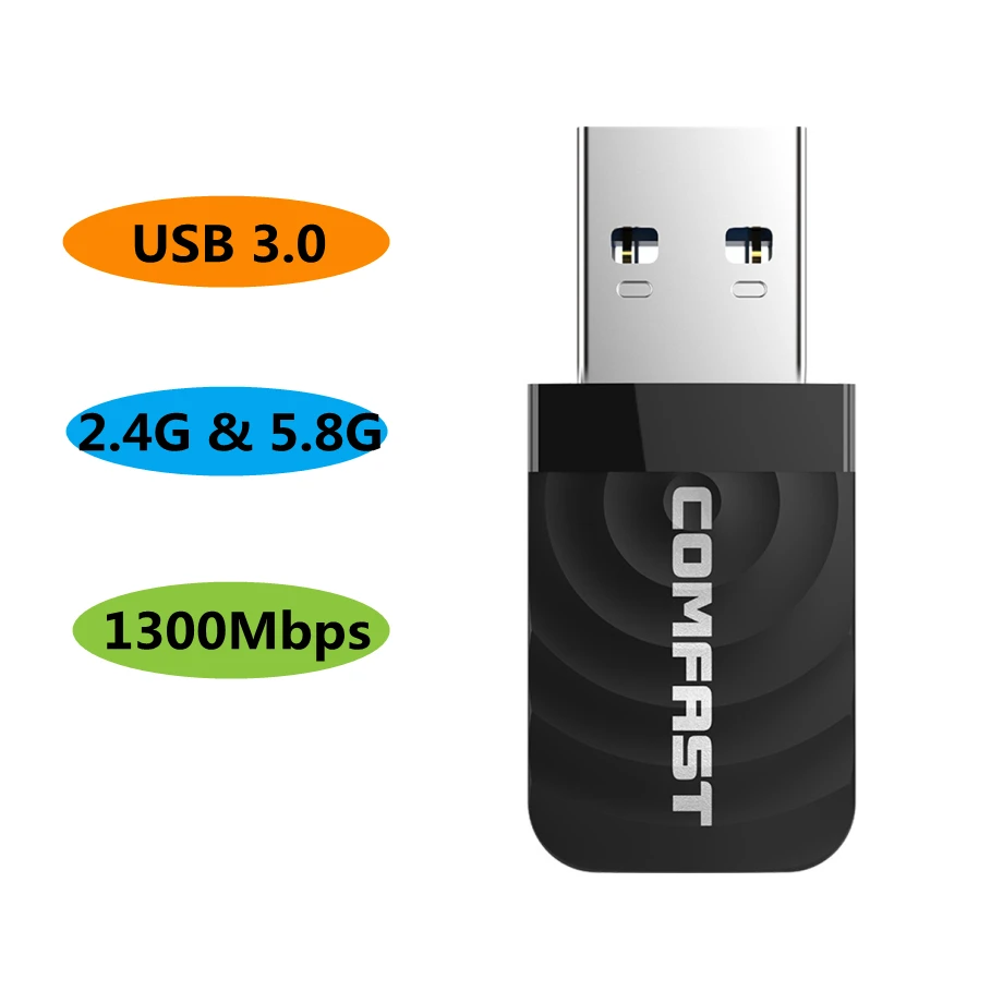 wireless card for pc PzzPss Mini Wifi Không Dây USB 1200 Tốc Độ 600Mbps Lan USB Ethernet 2.4G 5G Wi-fi Băng Tần Kép card Mạng 802.11n/G/A/Ac wireless card for pc