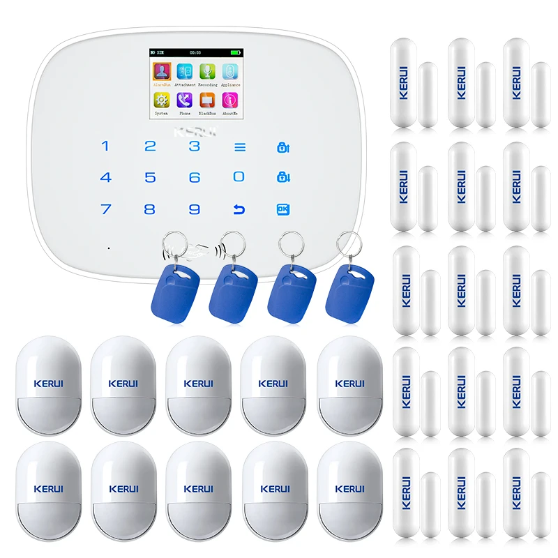 

KERUI W193 3G WiFi PSTN GSM Security Alarm System IOS Android APP Control RFID Door Sensor PIR Motion Home Burglar Alarm