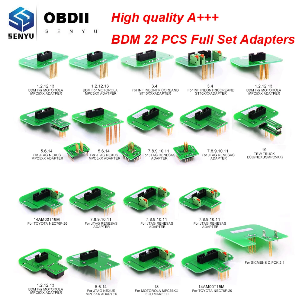 BDM Рамка 22 шт. Адаптер BDM ECU Программатор OBD OBD2 автомобильный диагностический инструмент ECU Тюнинг flasher тестер для BDM 100 KTAG KESS V2