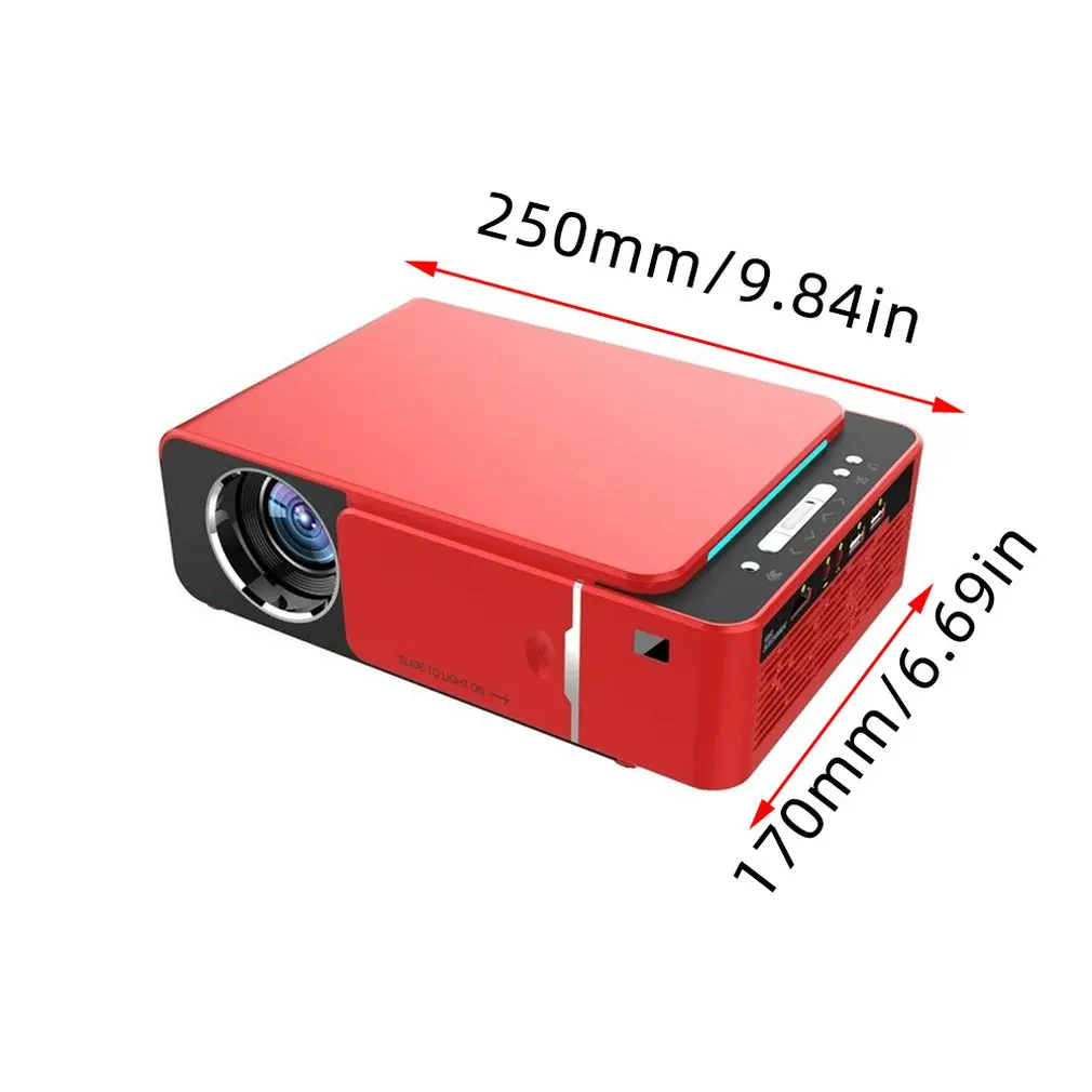  T6 Android 9.0 WIFI Optional 2600lumen 720p HD Portable LED Projector HDMI Support 4K 1080p Home Th
