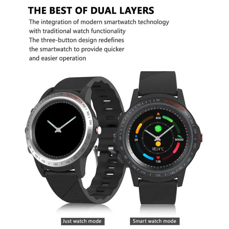 S22 Dual Bluetooth Smartwatch сердечного ритма IP67 водонепроницаемые спортивные Смарт-часы