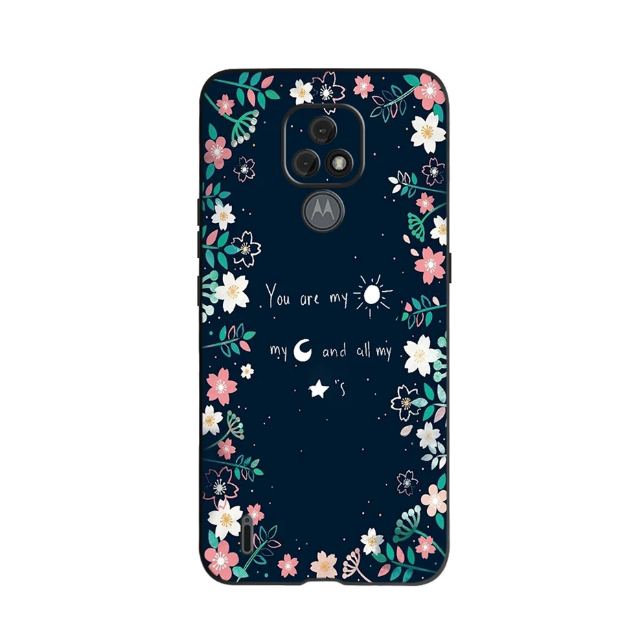 phone flip cover For Motorola Moto E7 Case Beautiful Flowers Butterfly Soft TPU Silicone Phone Cases For Motorola Moto E7 MotoE7 Shell Coque Capa iphone waterproof bag Cases & Covers