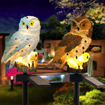 

Owl Solar Light With LED Panel Fake Owl Waterproof Solar Garden Lights Ornament Animal Bird Outdoor Yard Garden Lamps