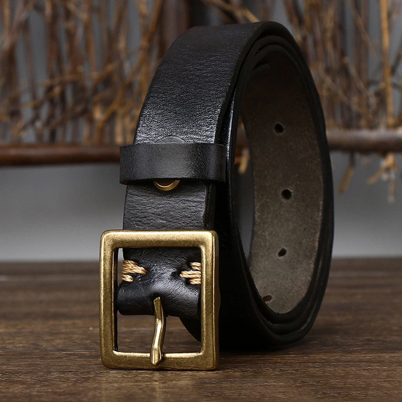 SYMOL Cinture Donna Eleganti Vera Pelle Cintura Vita Piccola 90CM-130CM Cinta Cinturone Cuoio Casual Lavoro Cinturoni Larghezza 3CM Per Signora Ragazza (Girovita:80CM-85CM, Nero - Foto 14