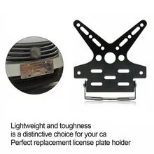 Черный мотоцикл номерные знаки кронштейн Регулируемая рамка алюминиевая замена