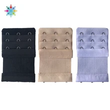 

2022 New Bra Extension Strap Extenders for Women Adjustable Belt Buckle Nylon Elastic Bra Extension Three-rows Stainless