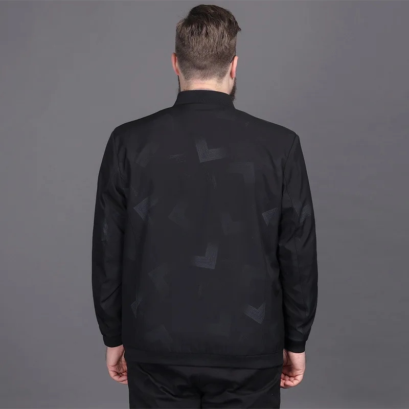

Large Size Men'S Wear Spring New Style Baseball Collar Loose-Fit Jacket Men Extra-large And Lard-bucket Casual Coat Stylish Loos