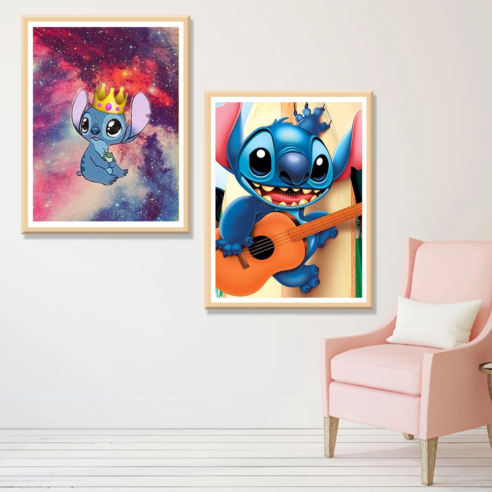 DIY Stitch painting from Lilo & Stitch. Disney inspired canvas painting.