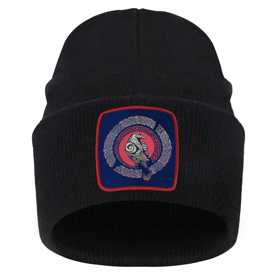 

Vintage Viking Eagle Totem Print Knited Hat Unisex Winter Outdoor Warm Hat Casual Hip Hop Beanie Cap Soft Breathable Hedging Hat