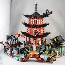 Строительные блоки Bela 10427 в виде храма Airjitzu, 2051 шт., модель кирпича, игрушки в подарок, совместимы с Ninjagoes, 70751, Chrtimas, подарок