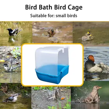 1Pcs Plastic Bath Bird Cage Parrot Supplies Anti-aging Bathing Tub For Small Birds Canary Budgerigar 3