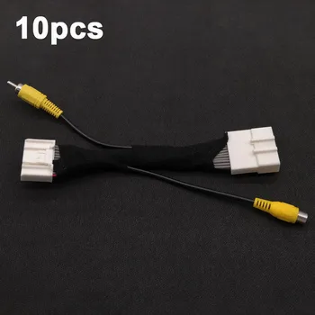 

10pcs 24Pin Original Video Input Switch Reverse Camera RCA Adapter Cable For Toyota RAV4 Prado Levin Corolla Highlander Crown