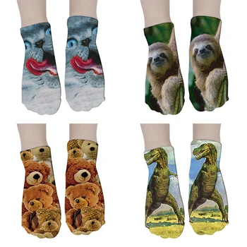 

Harajuku Funny Socks Cartoon Socks dog Cat Animal printing Sock Short Sock Cotton Unisex Happy Ankle Socks Women 8S-DW106