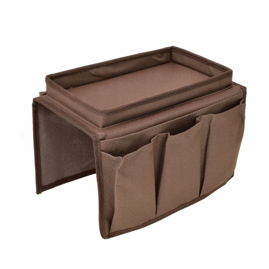 Practical 4 Pockets Sofa Arm Storage Bag Chair Couch Mobile Phones Magazine Storage Bags Tray Home Holder Organizer Mayitr Hot