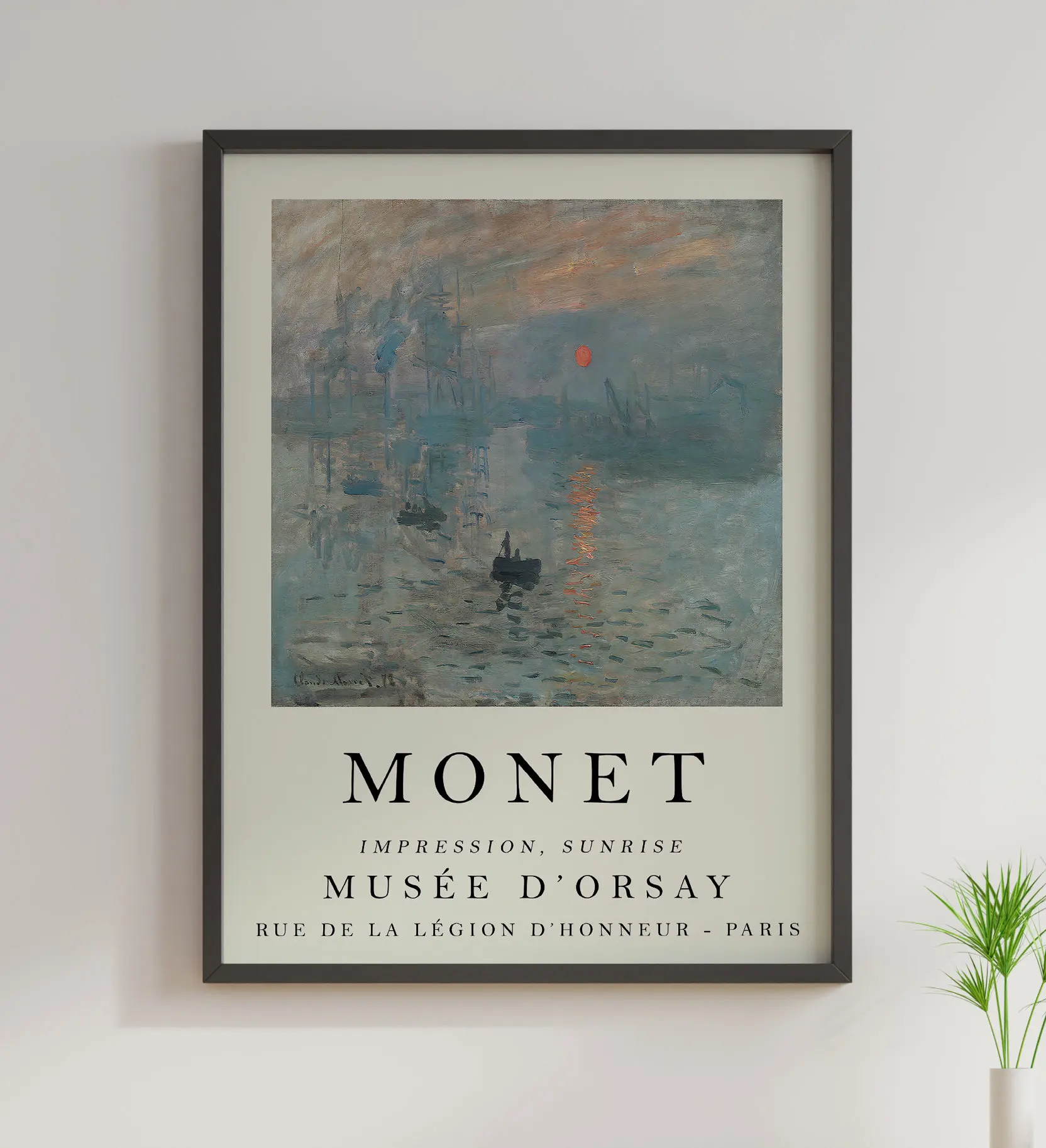 Выставочный плакат Monet Impression Sunrise качественное искусство галереи Цветочный сад