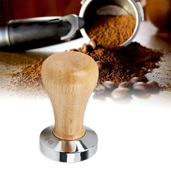 

51/58mm Espress Coffee Tamper Handmade Coffee Pressed Powder Hammer Espresso Maker Cafe Barista Tools Stainless Steel Flat