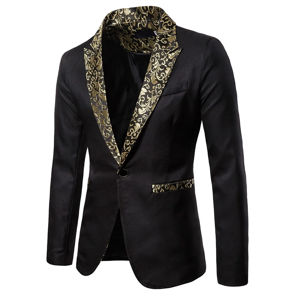 Вечерние мужские блейзеры, модный мужской пиджак в стиле пэчворк, приталенный Модный деловой Свадебный костюм homme terno masculino