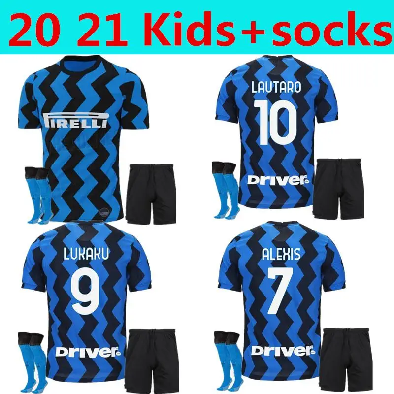 Hot Sale 2020 2021 Inter Milan Kidskit Soccer Jersey Lukaku Nainggolan Home Away Kids Kit Socks Football Shirt Free Shipping T Shirts Aliexpress