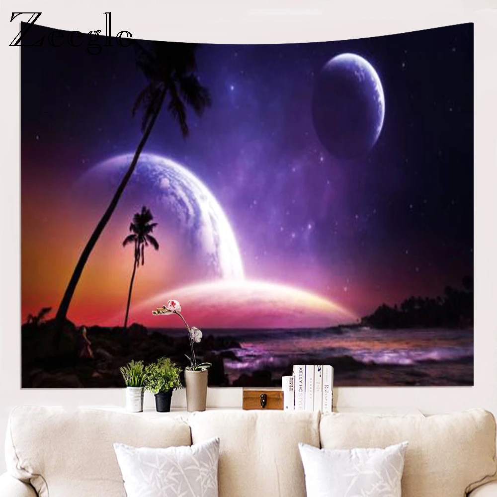 Zeegle Tapestry For Living Room Bedroom Hanging Creative Home Decoration Yoga Beach Mat Picnic Blanket Bed Account Wall Tapestry