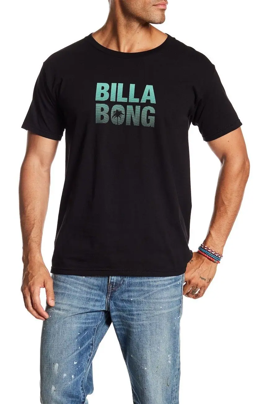 

Billa Bong Men'S Surf Tee T-Shirt Short Sleeve Black Critical Fade Logo New Unisex Size S-3XL