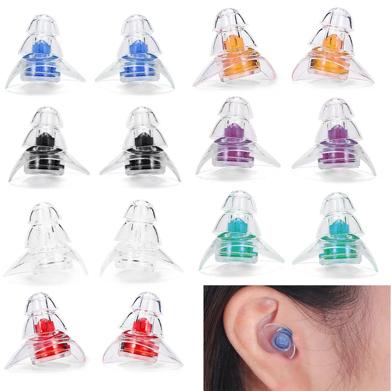 1Pair Noise Cancelling Earplugs For Sleeping Study Concert Hear Safe Reduction Earplug Protection Silicone Ear Plugs | Безопасность и