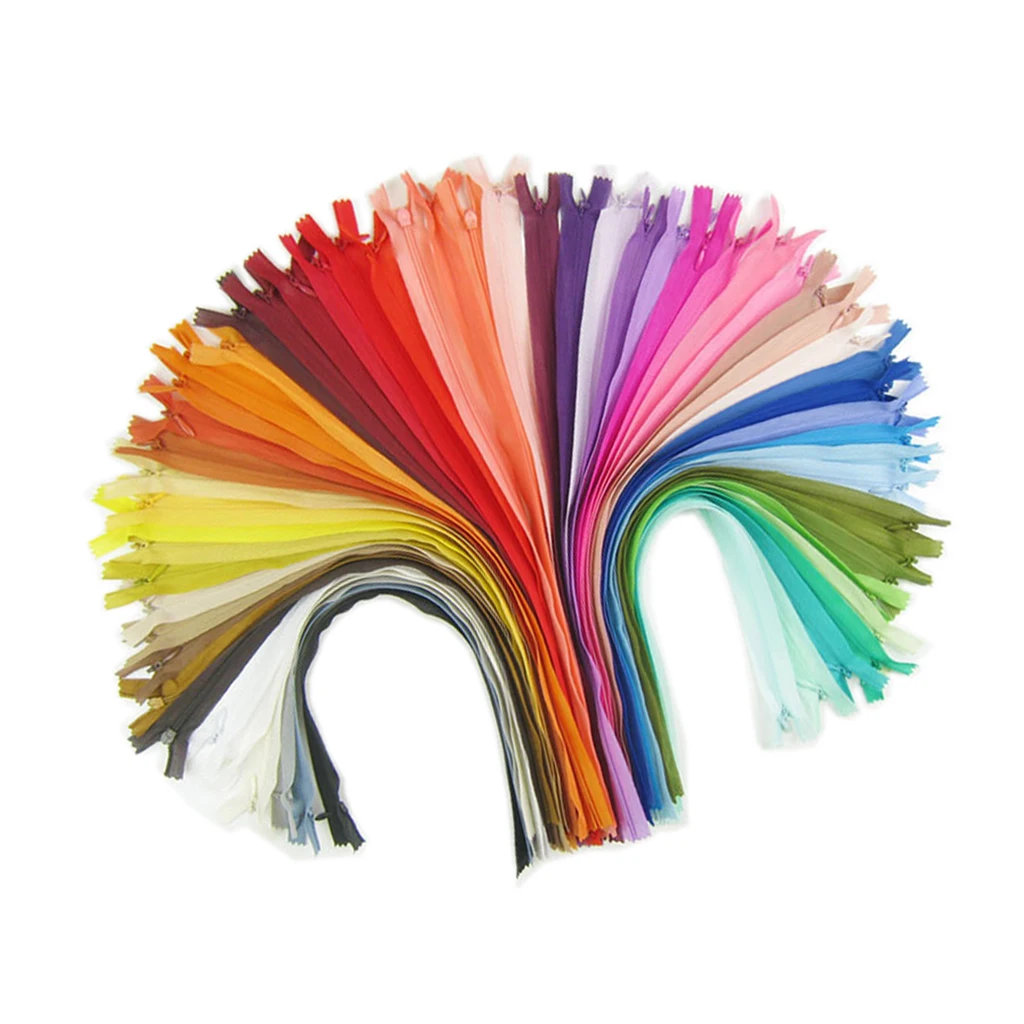18Pcs 16 Inch Nylon Coil Zippers Bulk for Tailor Sewing Crafts, Assorted Colors
