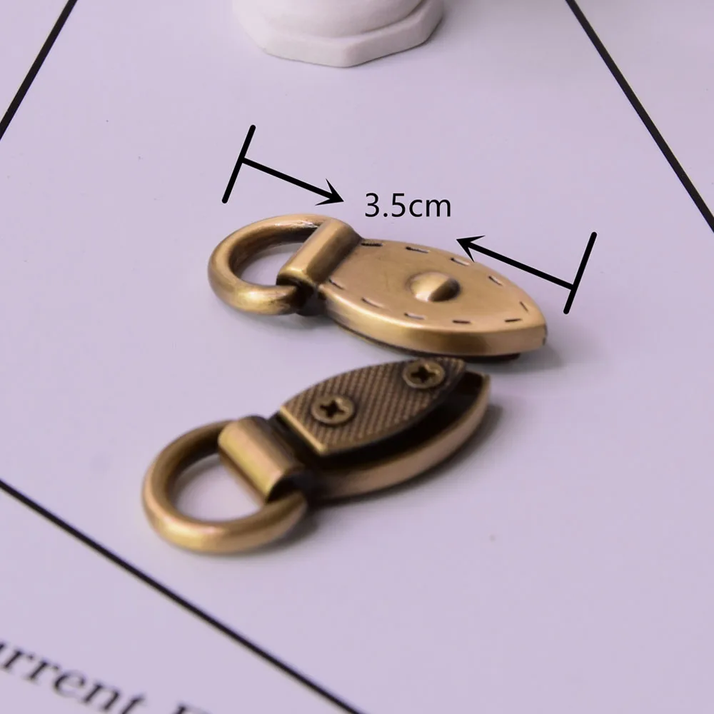 4pcs Metal Leaf Shape Bag Anchor D-ring Strap Clasp Bag Accessories Connector Anchor Buckles With Screws Hanger hooks #C