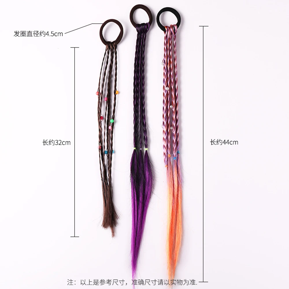 New Girls Elastic Hair Band Rubber Band Hair Accessories Wig Ponytail Headband Kids Twist Braid Rope Headdress Hair Braider