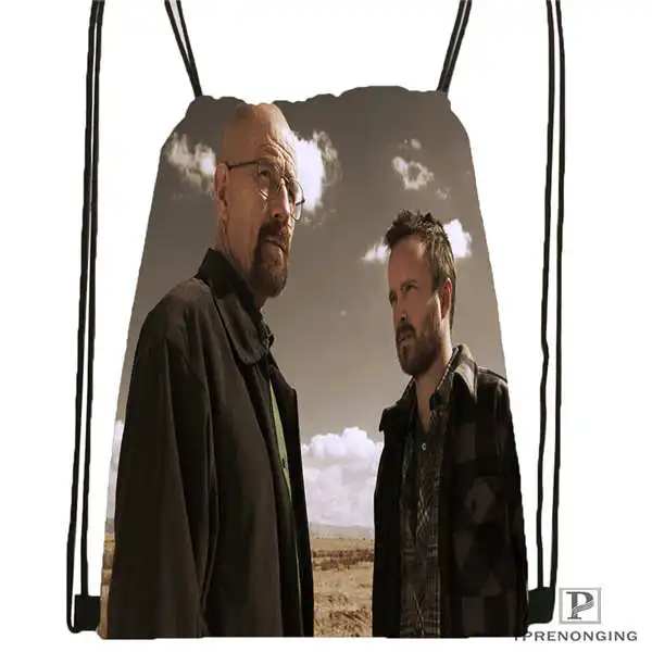 Drawstring Backpack Custom_ break-bad-aaron походная сумка на шнурке милый рюкзак для детей(черная спинка) 31x40 см#2018611-26 - Цвет: Drawstring Backpack