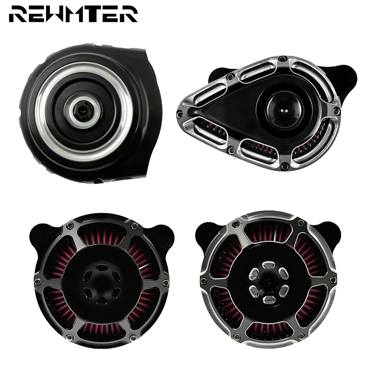 

Motorcycle Air Inflow Cleaner Filter For Harley XL Sportster 2004-2019 Touring Electra Glide Ultra Softail Dyna Air Filter Kit